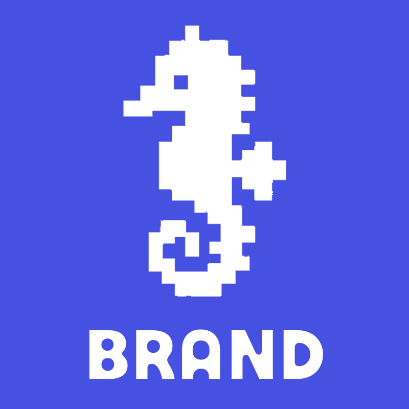 Pixel Seahorse Logo preview