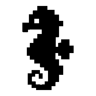 Pixel Seahorse Logo
