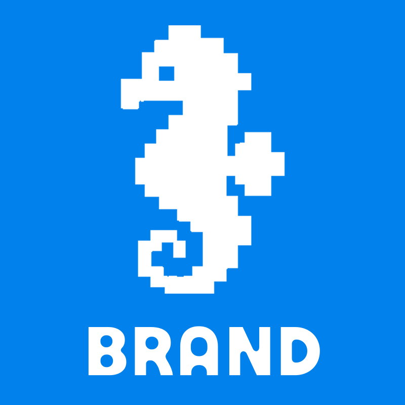 Pixel Seahorse Logo preview