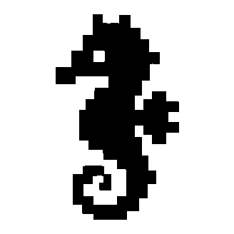 Pixel Seahorse Logo