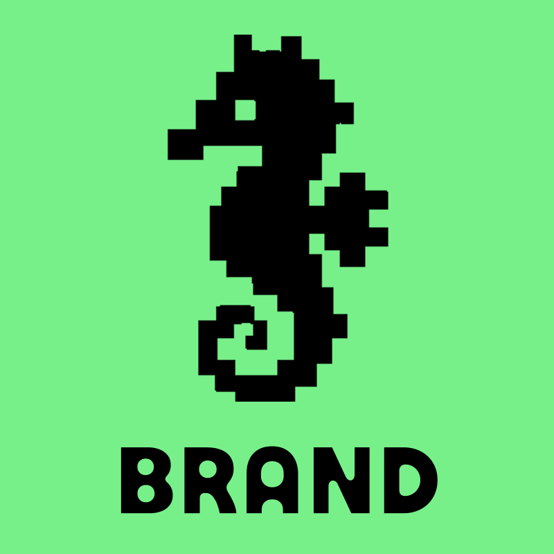 Pixel Seahorse Logo preview