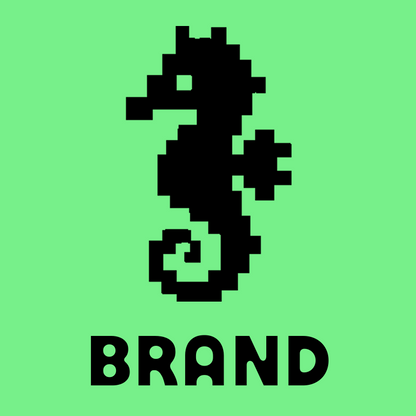 Pixel Seahorse Logo preview