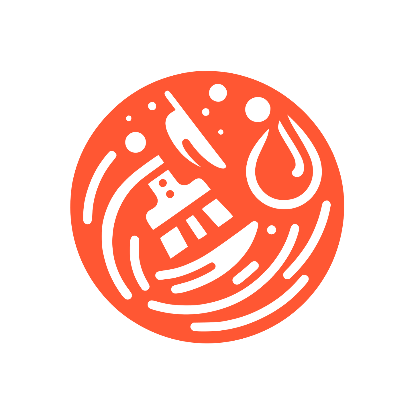 Spacecraft Circular Logo #FF5733
