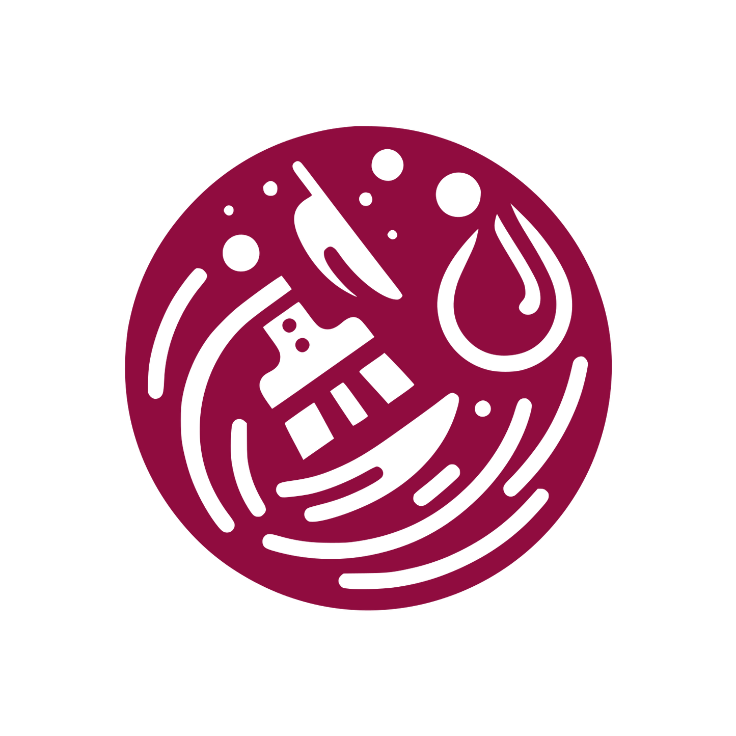 Spacecraft Circular Logo #900C3F
