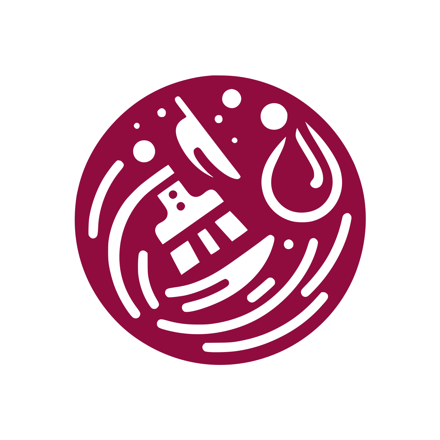 Spacecraft Circular Logo #900C3F