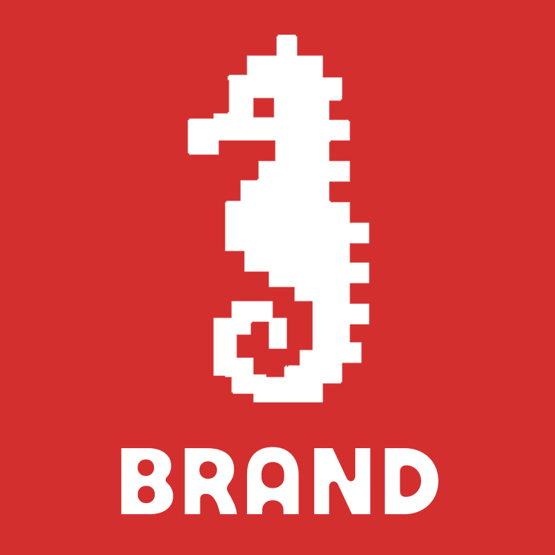 Pixel Seahorse Logo preview