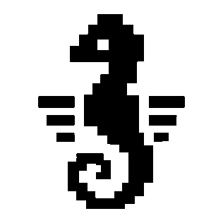 Pixel Seahorse Logo