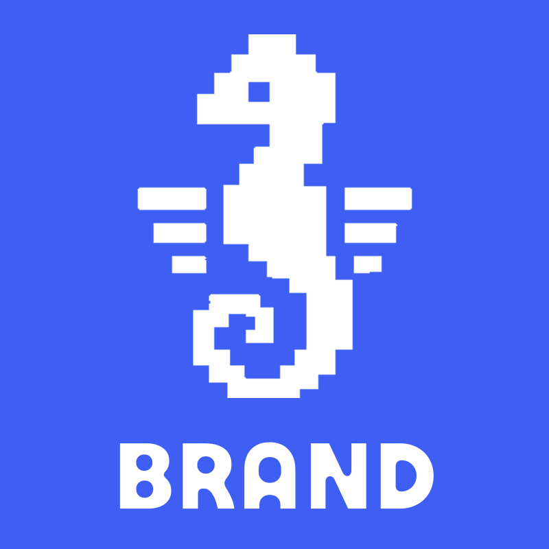 Pixel Seahorse Logo preview