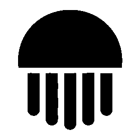 Jellyfish Bold Silhouette Logo