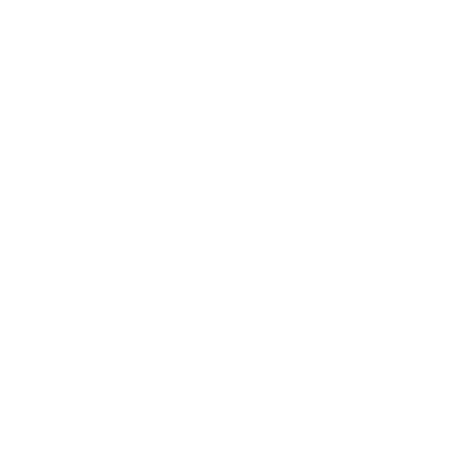 Jellyfish Bold Silhouette Logo #ffffff