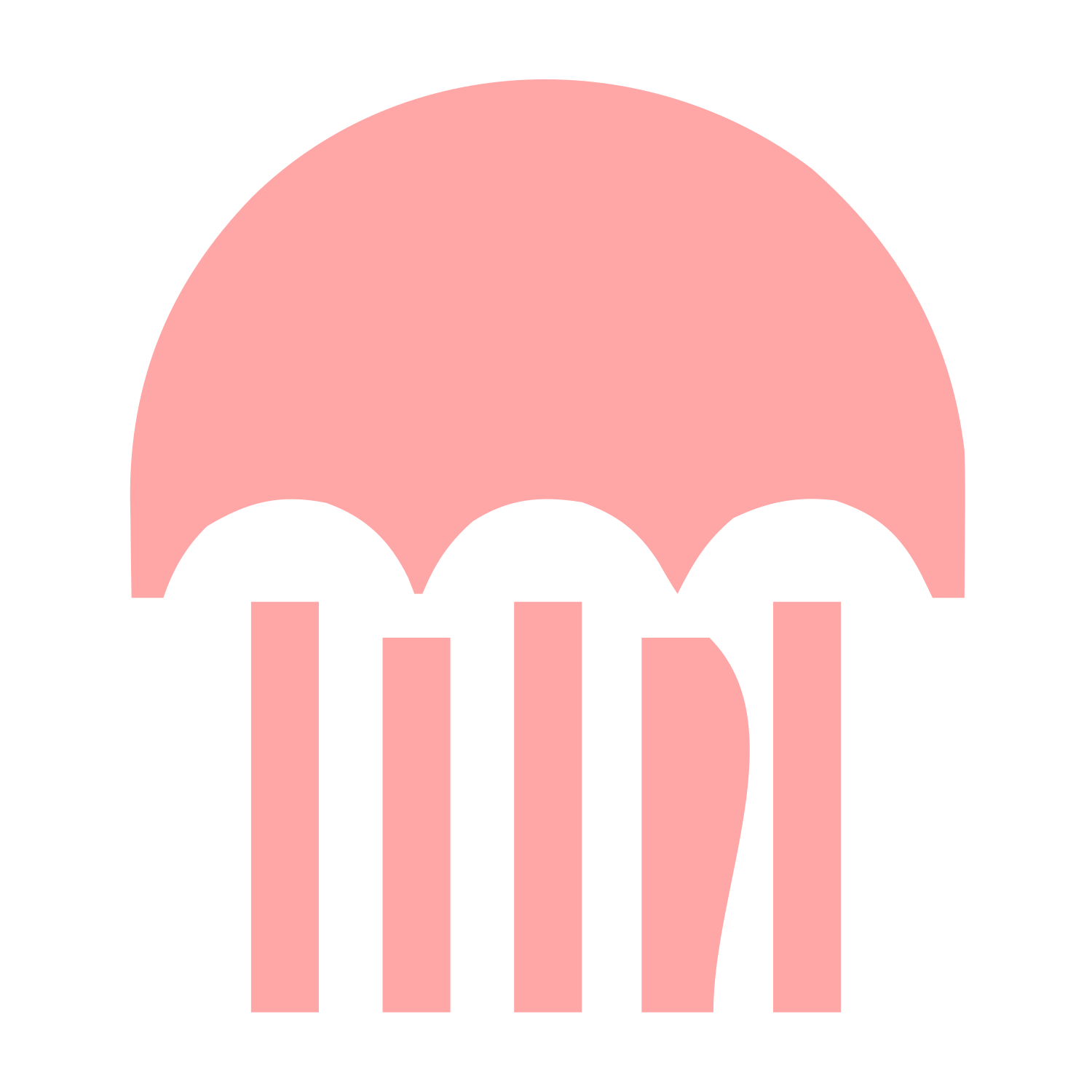 Jellyfish Swiss Style Logo #ffa6a6