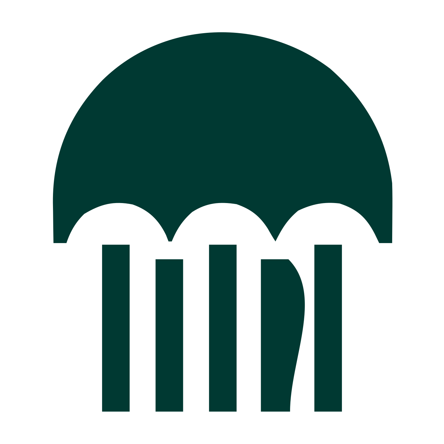 Jellyfish Swiss Style Logo #003932