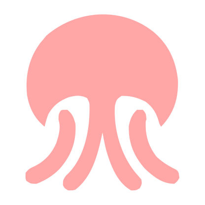 Bold Jellyfish Logo #ffa6a6