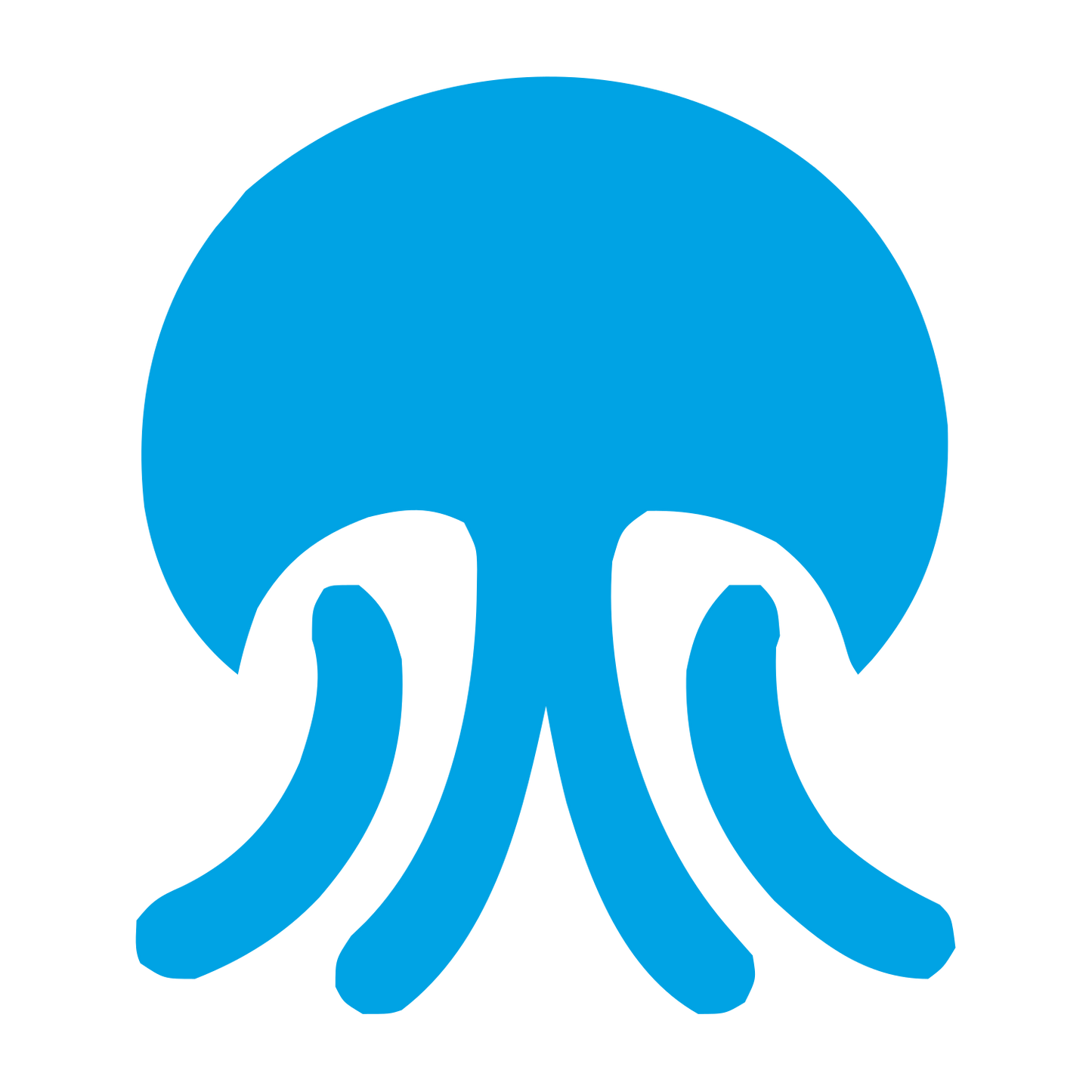 Bold Jellyfish Logo #00a3e4
