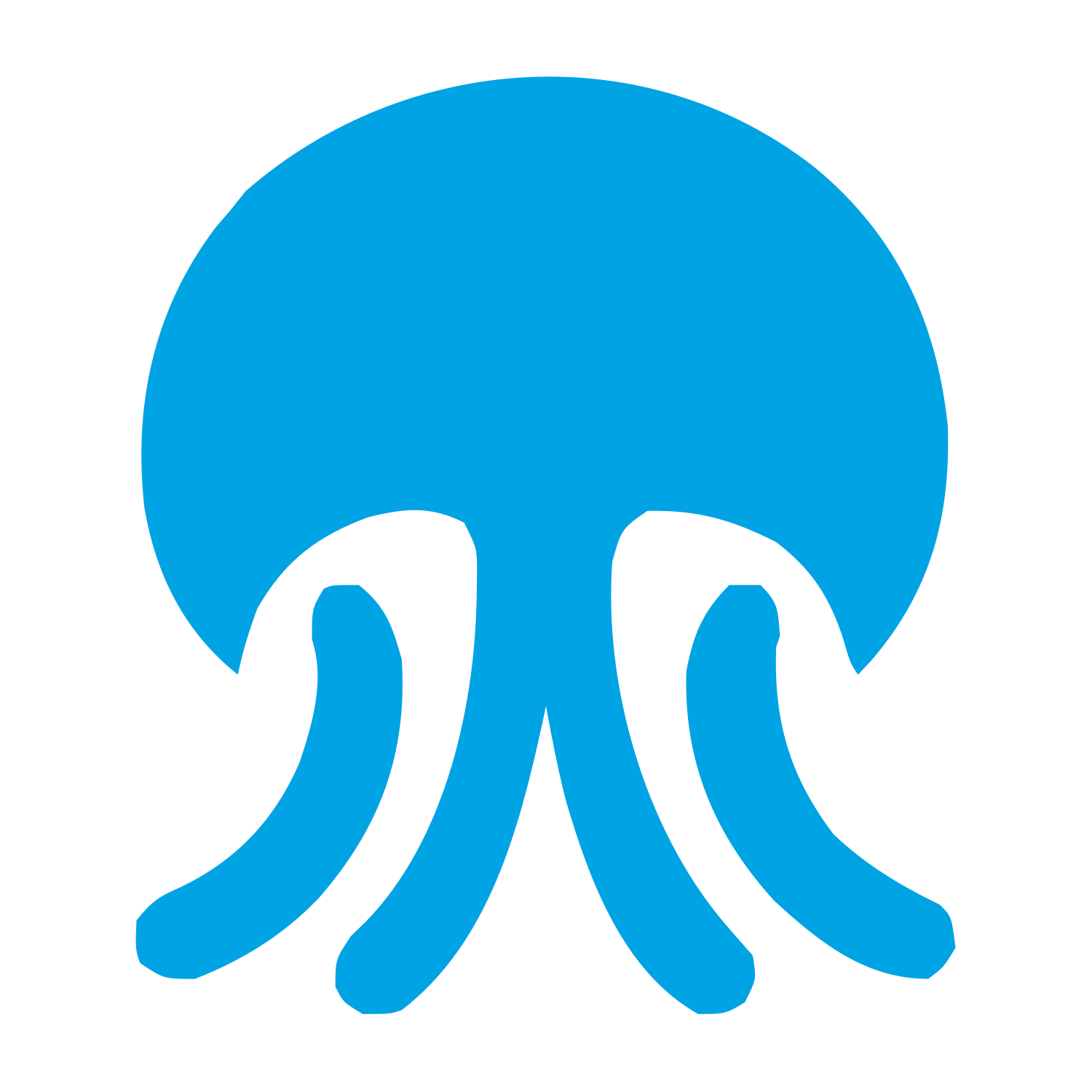 Bold Jellyfish Logo #00a3e4