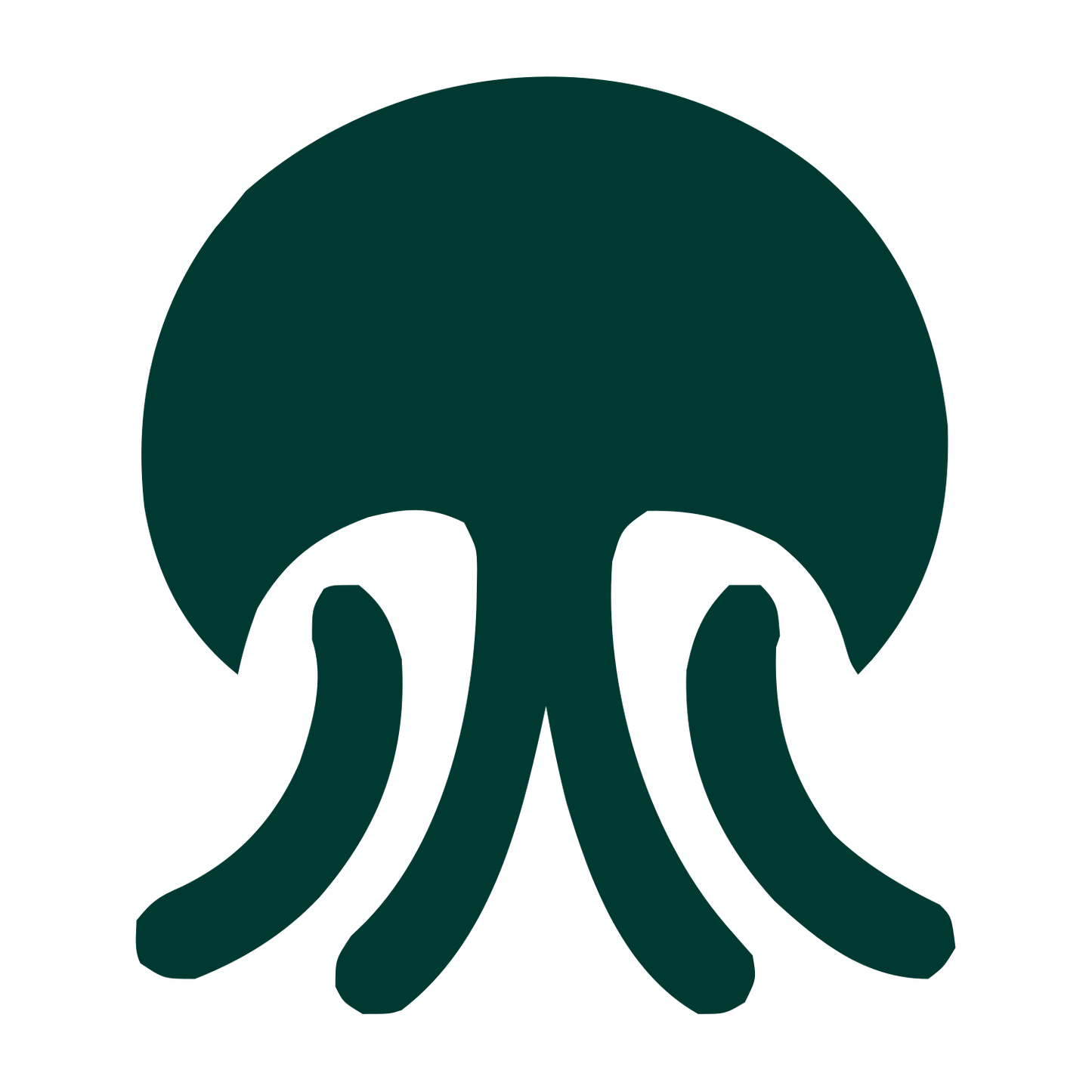 Bold Jellyfish Logo #003932