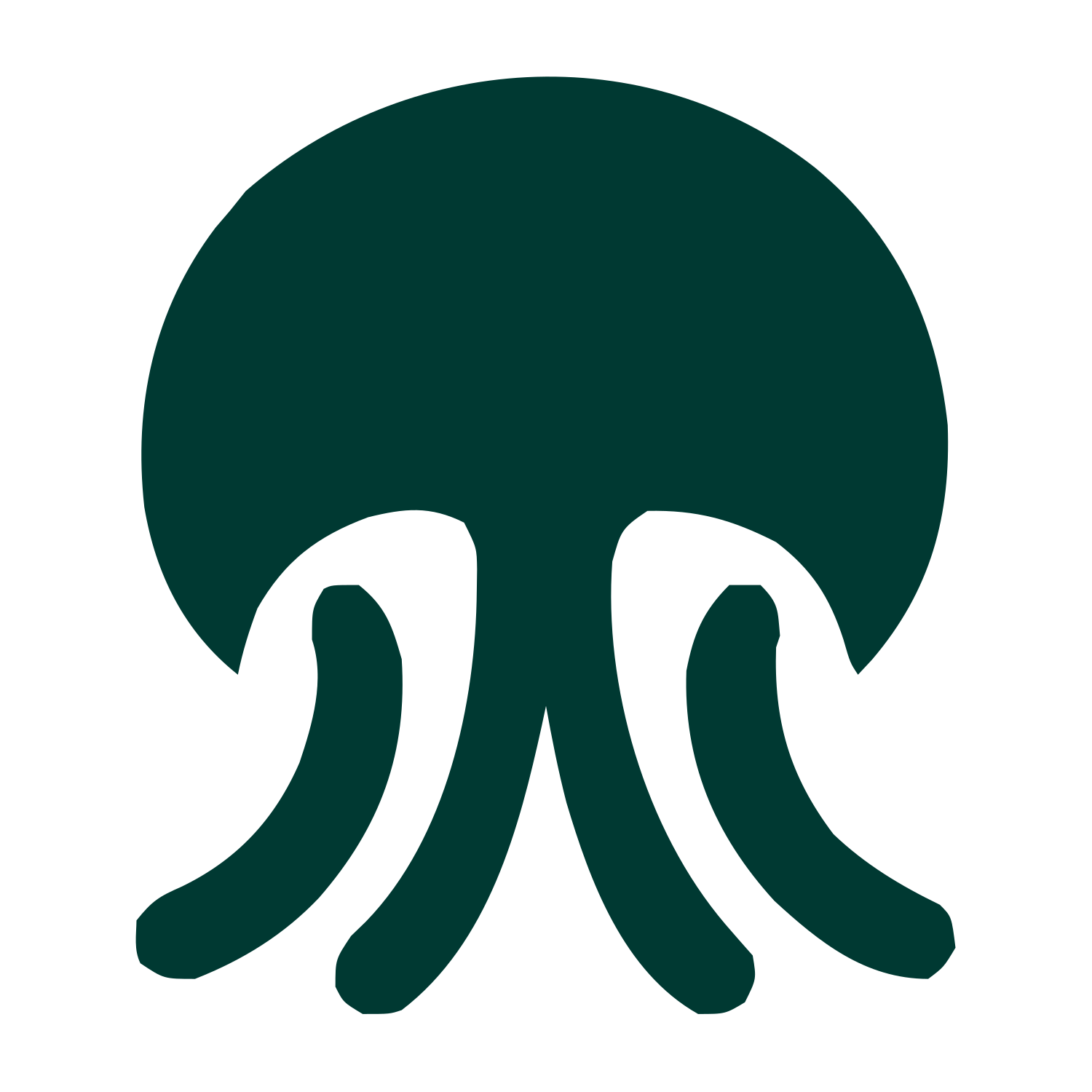 Bold Jellyfish Logo #003932