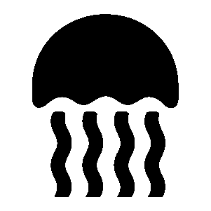 Jellyfish Silhouette Logo