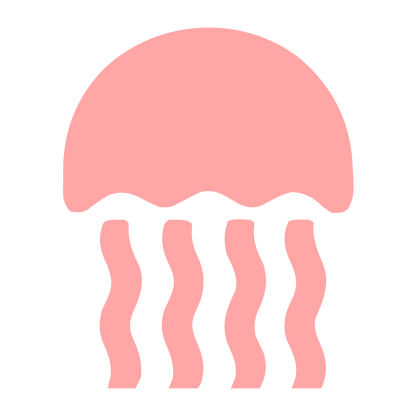 Jellyfish Silhouette Logo #ffa6a6