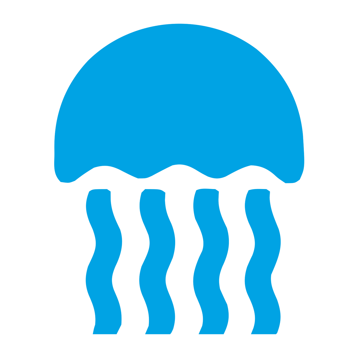 Jellyfish Silhouette Logo #00a3e4