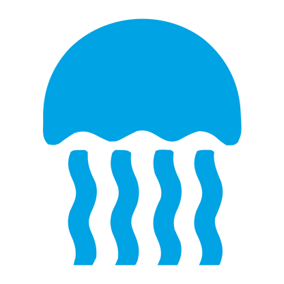 Jellyfish Silhouette Logo #00a3e4