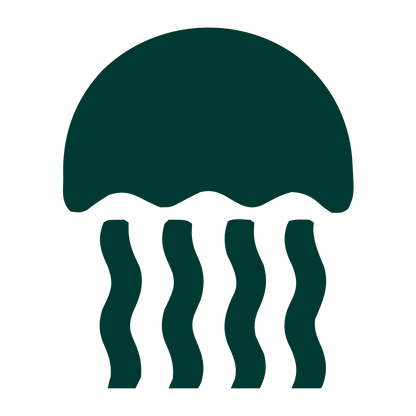 Jellyfish Silhouette Logo #003932