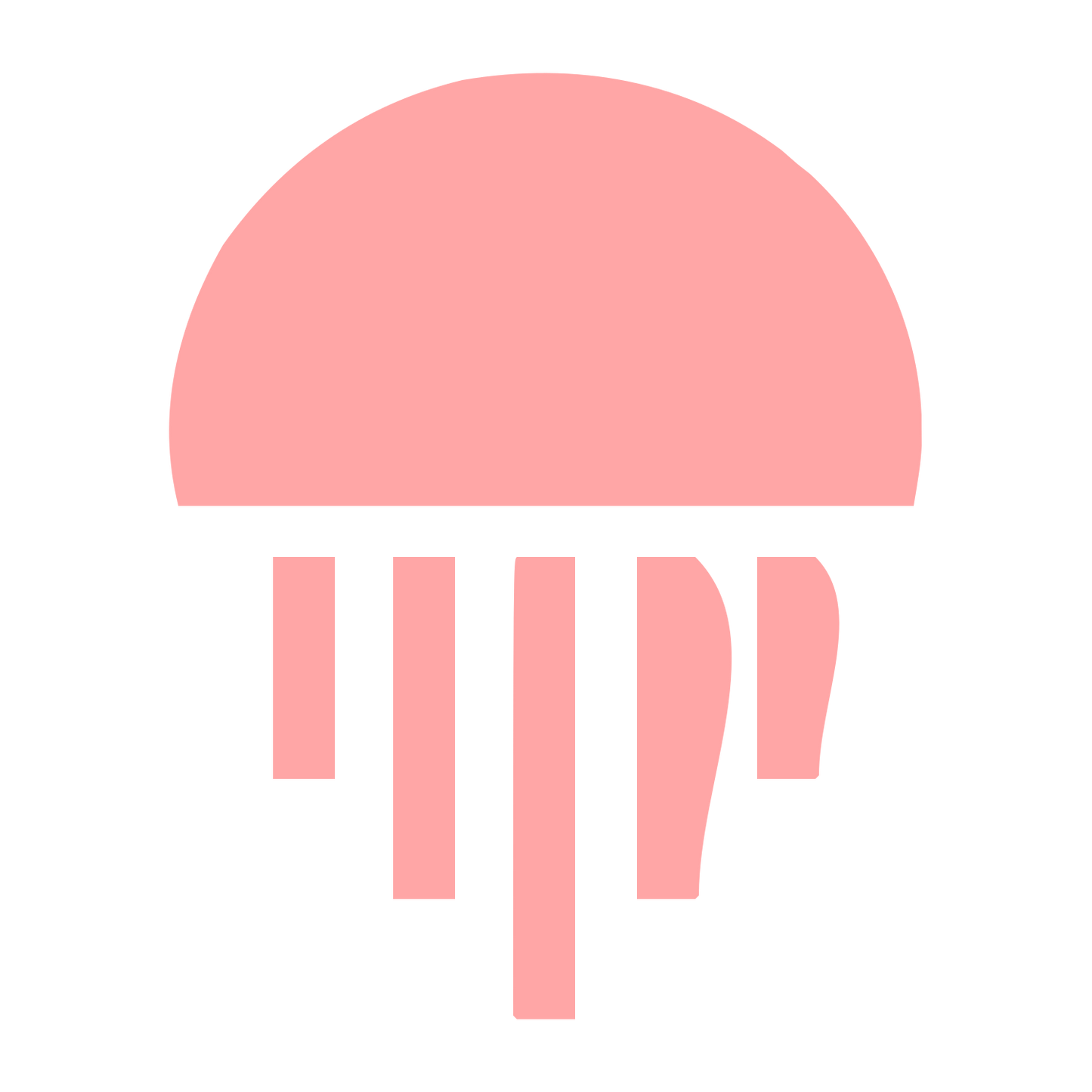 Swiss Style Jellyfish Logo #ffa6a6