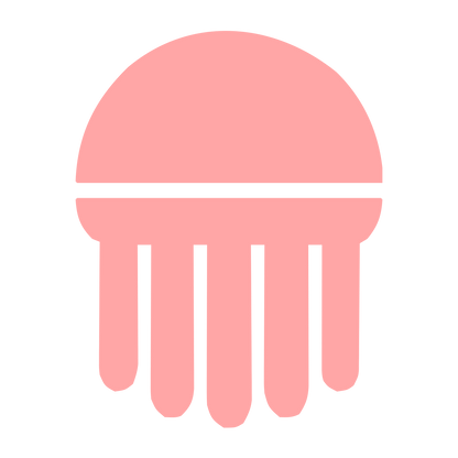 Solid Jellyfish Logo #ffa6a6