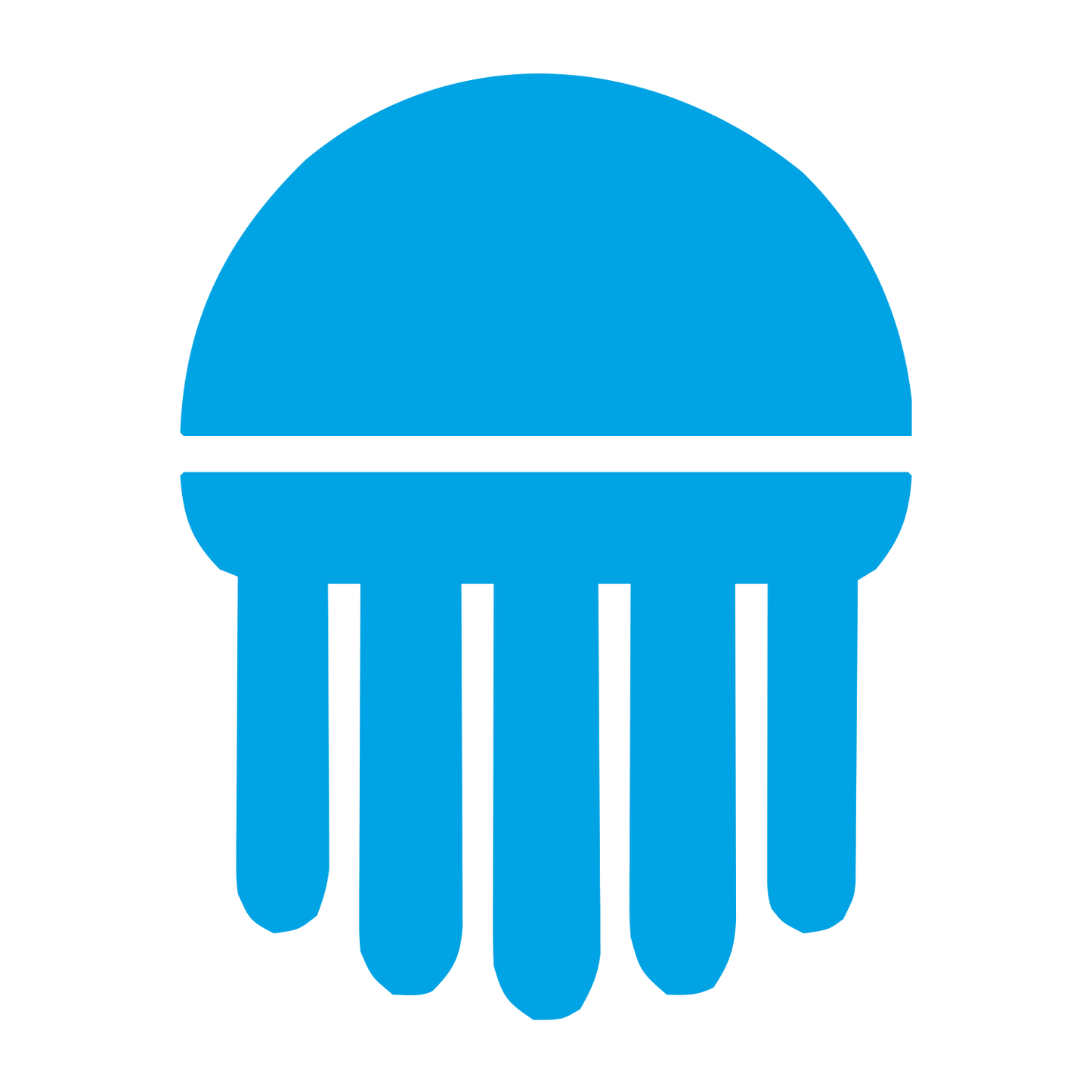 Solid Jellyfish Logo #00a3e4