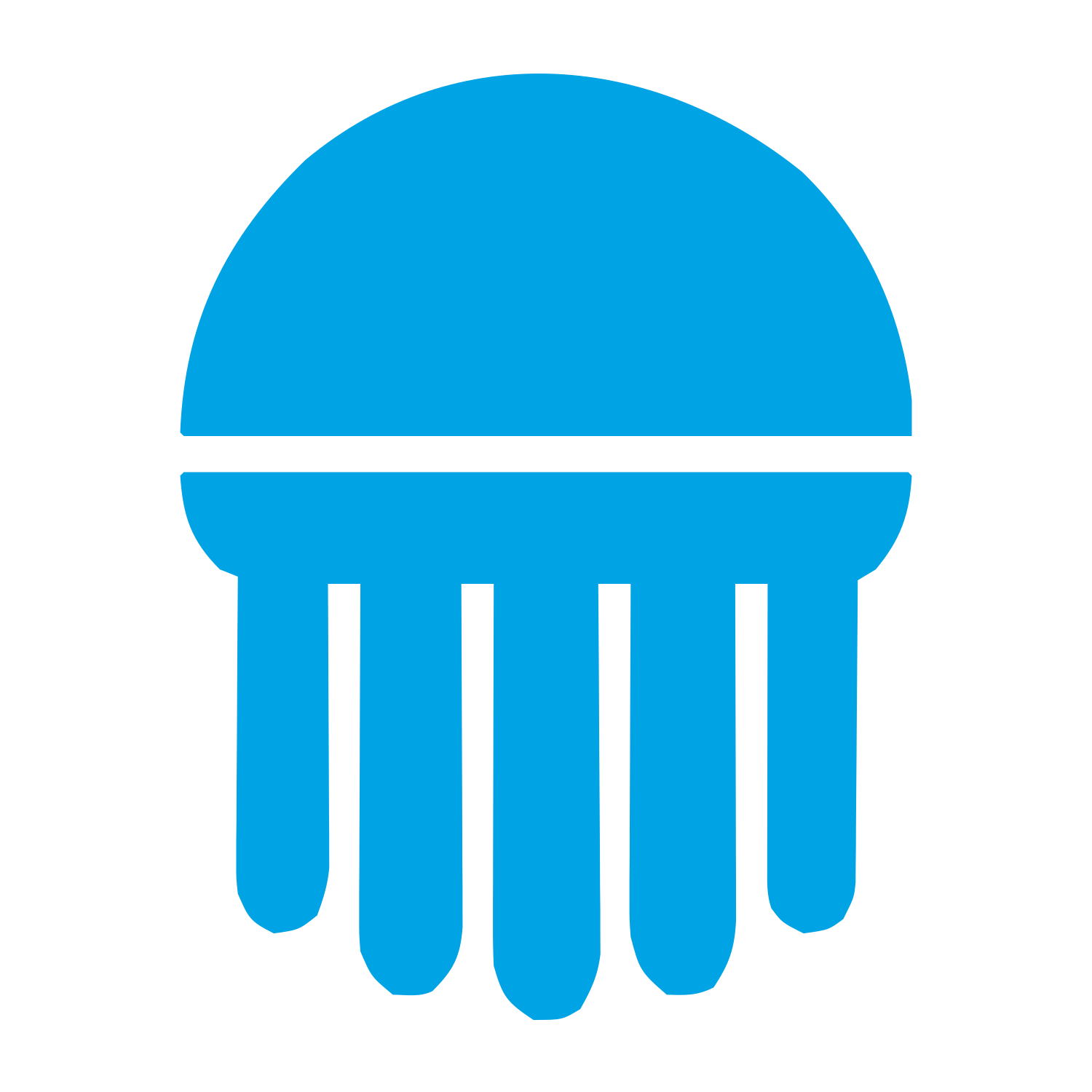 Solid Jellyfish Logo #00a3e4