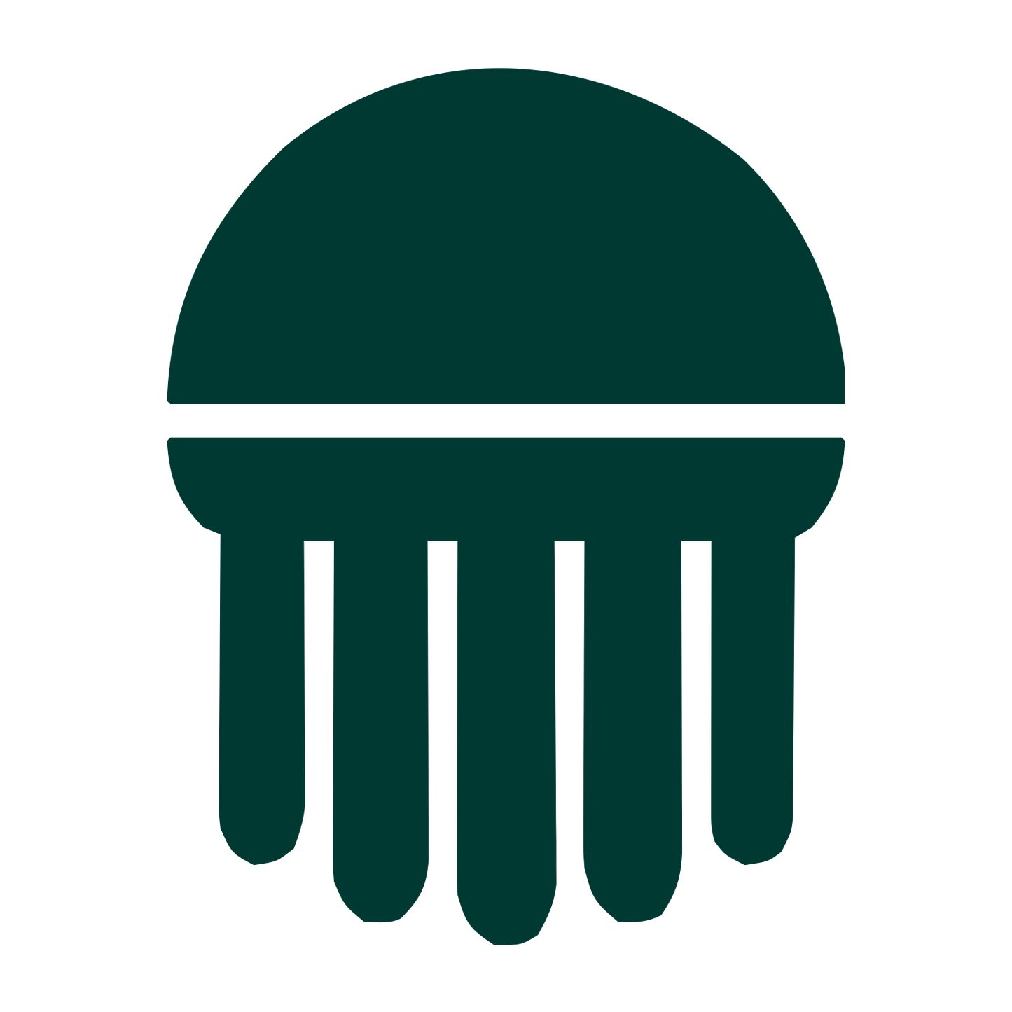 Solid Jellyfish Logo #003932