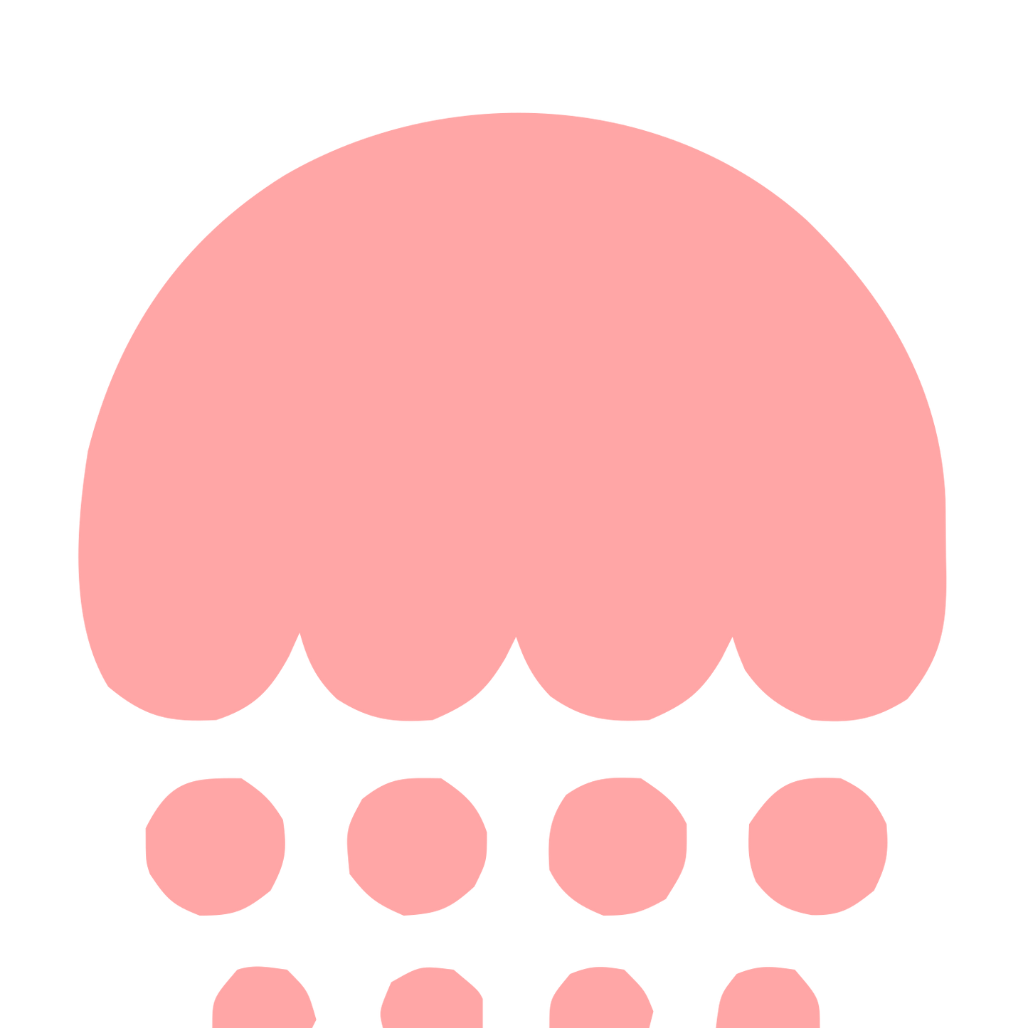 Jellyfish Dot Pattern Logo #ffa6a6