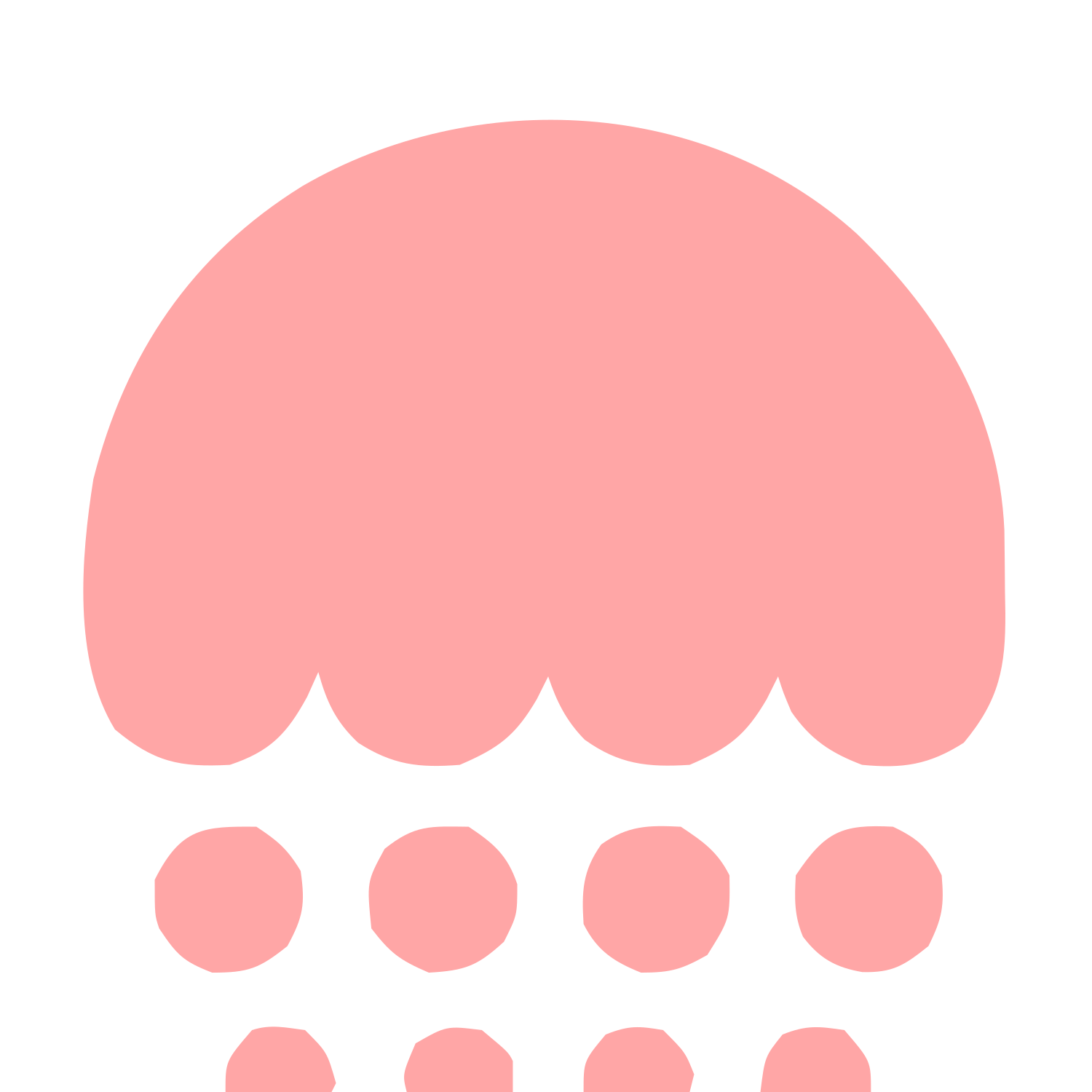 Jellyfish Dot Pattern Logo #ffa6a6