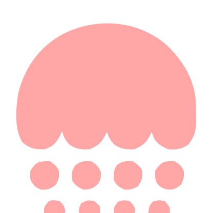 Jellyfish Dot Pattern Logo #ffa6a6