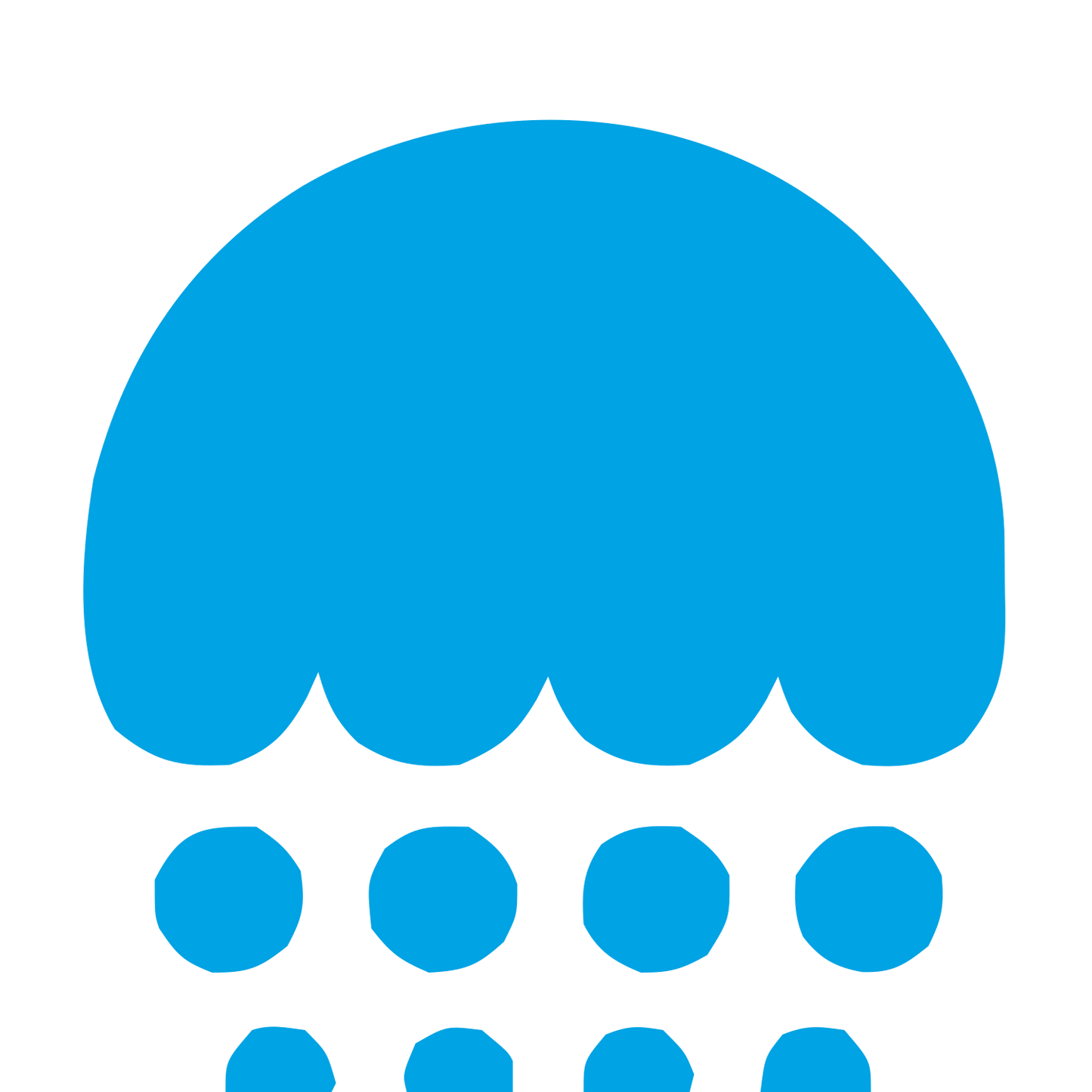 Jellyfish Dot Pattern Logo #00a3e4