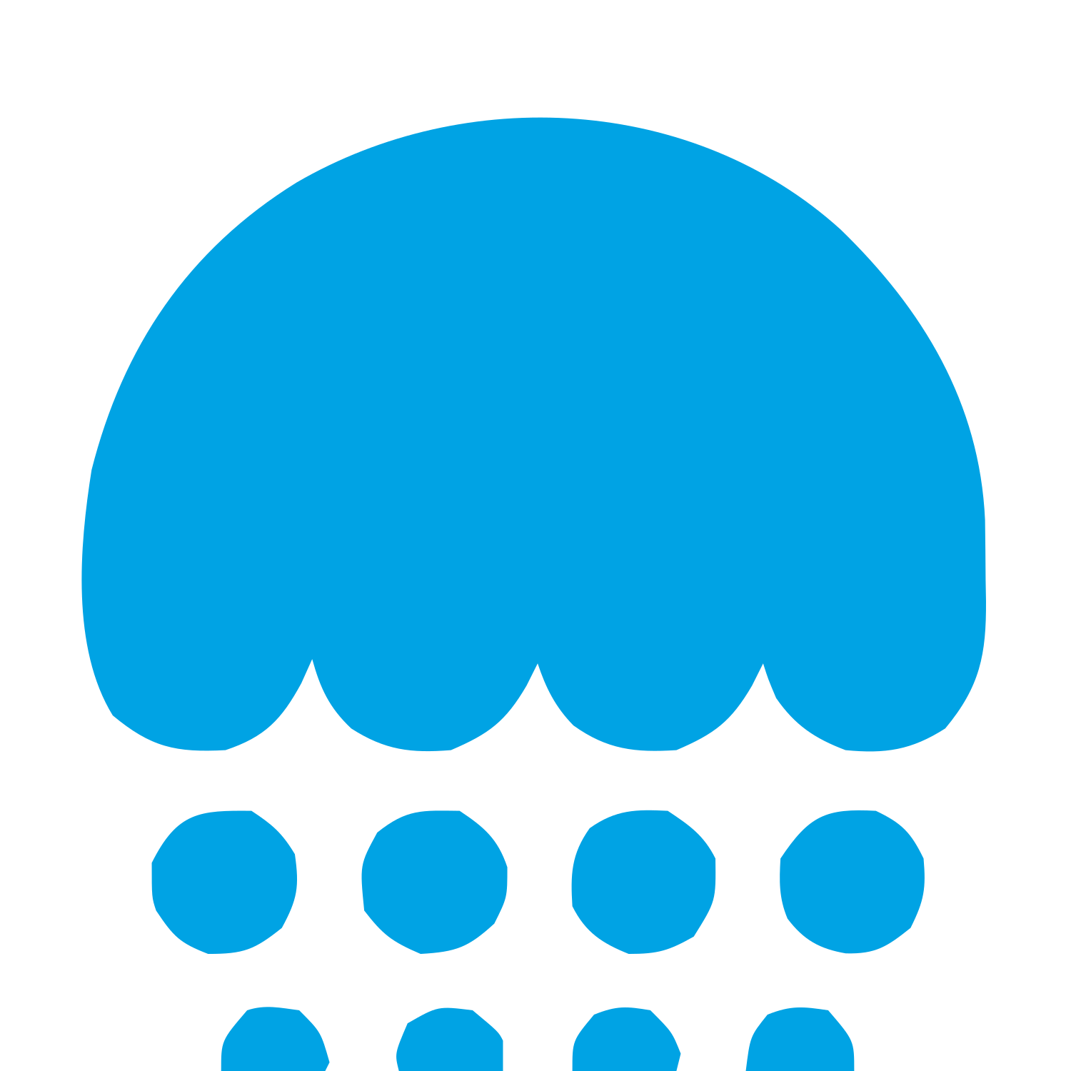 Jellyfish Dot Pattern Logo #00a3e4