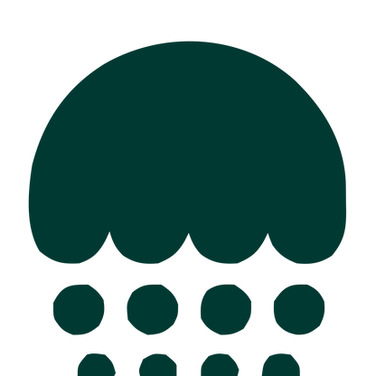 Jellyfish Dot Pattern Logo #003932