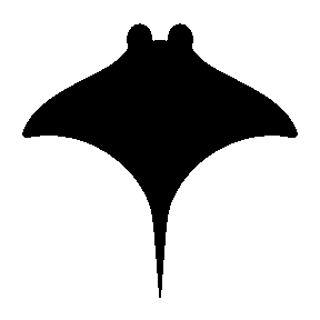 Manta Ray Silhouette Logo