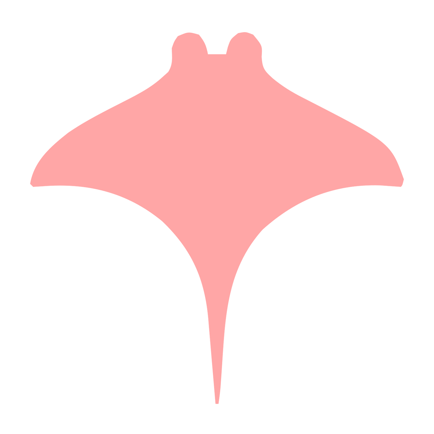 Manta Ray Silhouette Logo #ffa6a6