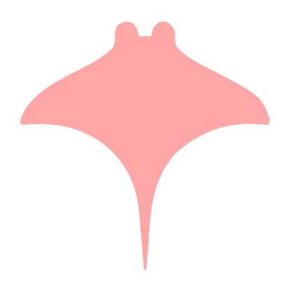 Manta Ray Silhouette Logo #ffa6a6