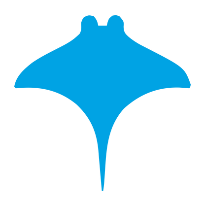 Manta Ray Silhouette Logo #00a3e4
