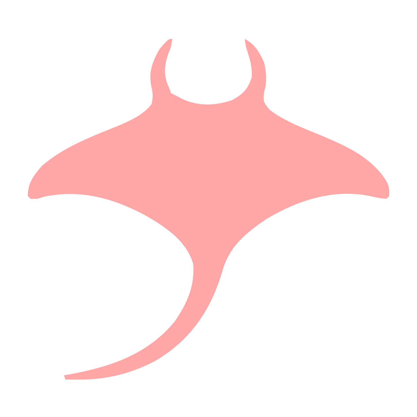 Manta Ray Pictogram Logo #ffa6a6