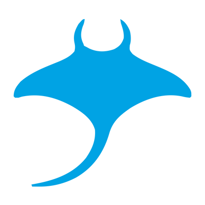 Manta Ray Pictogram Logo #00a3e4