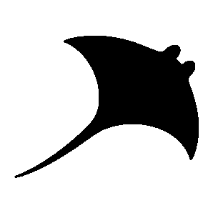 Manta Ray Pictogram Logo