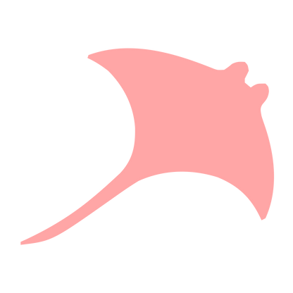 Manta Ray Pictogram Logo #ffa6a6