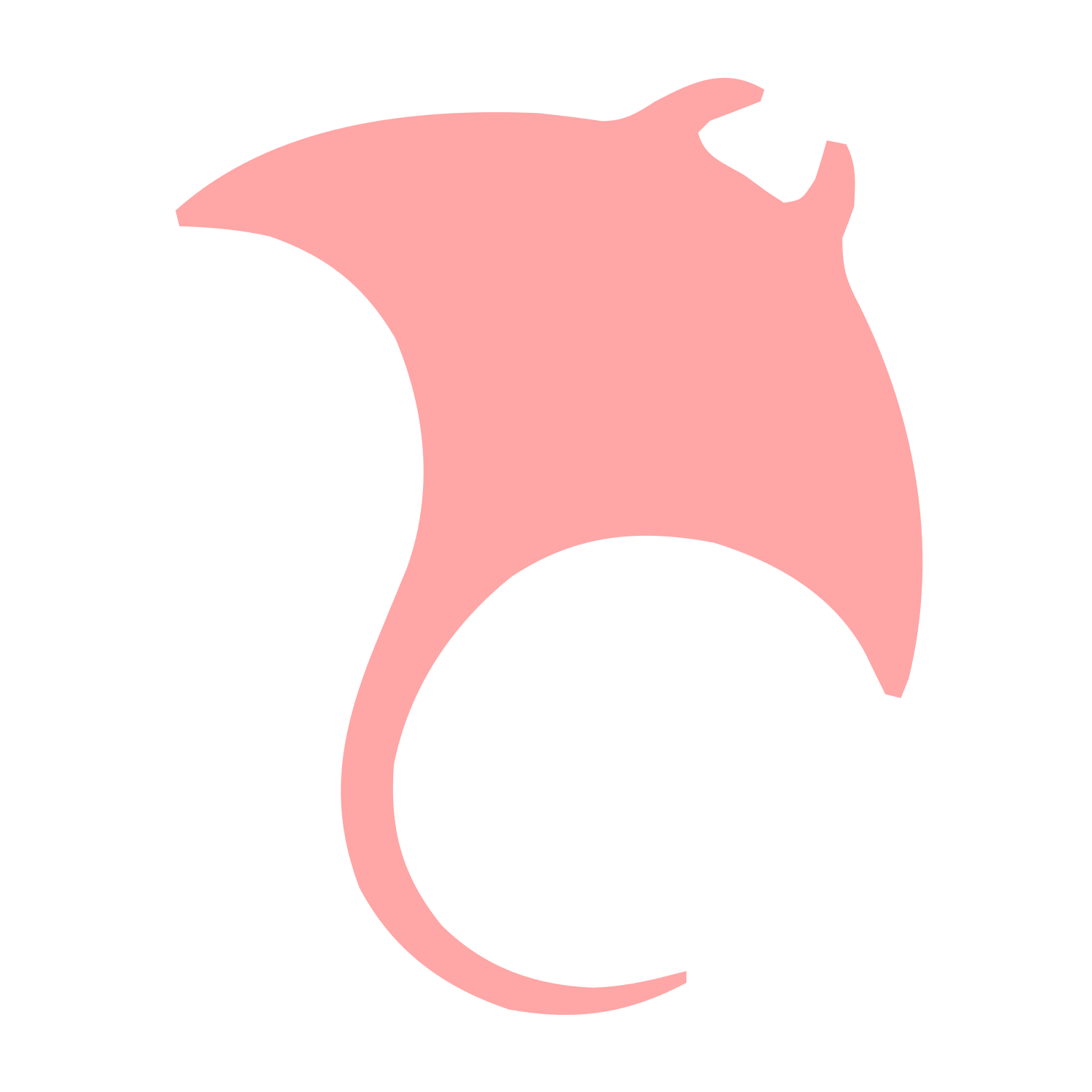 Manta Ray Pictogram Logo #ffa6a6