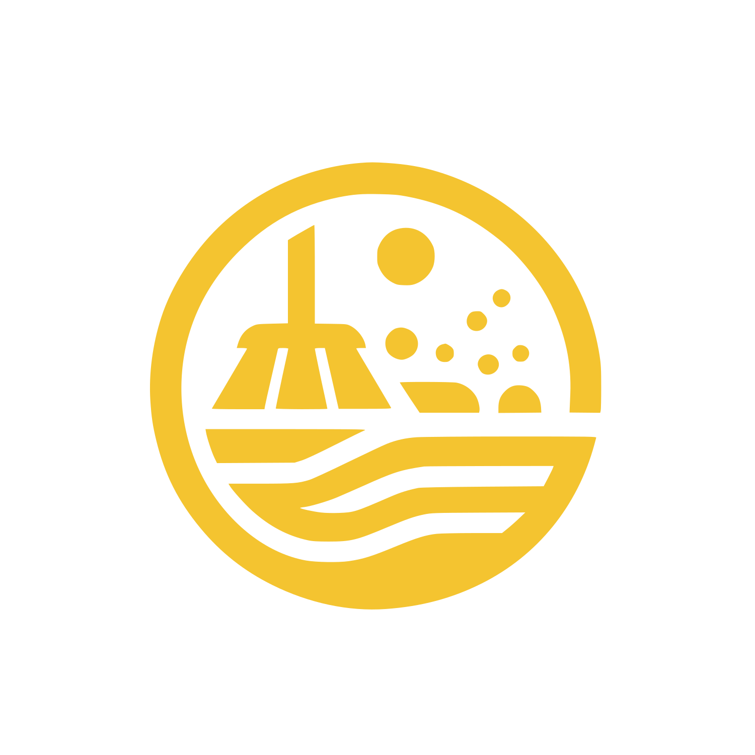 Nautical Landscape Logo #F4C430
