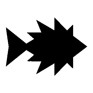 Spiky Pufferfish Silhouette Logo