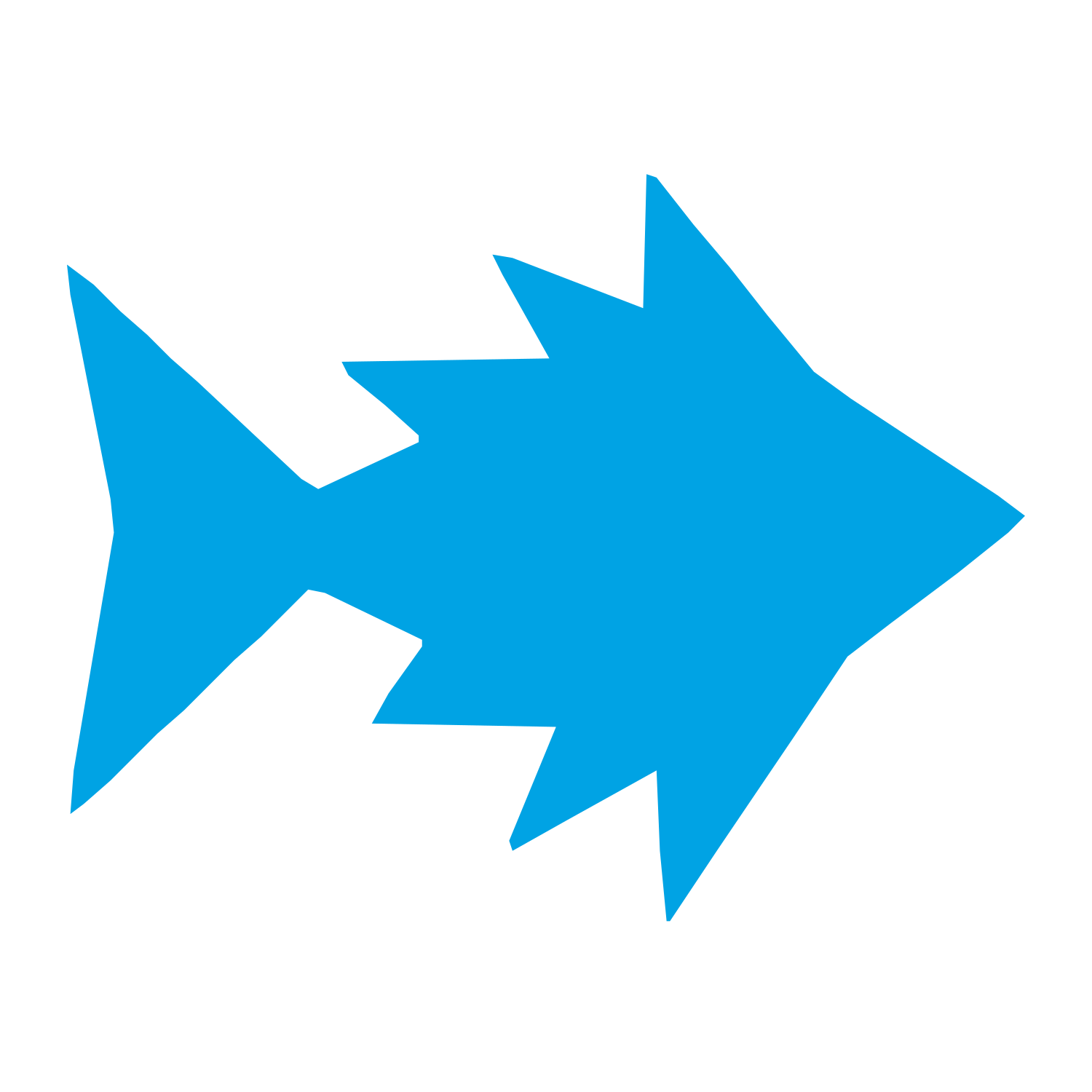 Pufferfish Spike Logo #00a3e4