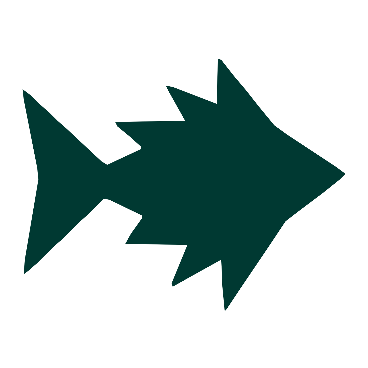 Pufferfish Spike Logo #003932